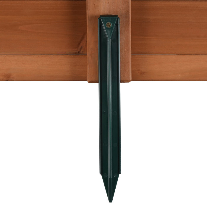 Gorilla Playsets Interlocking 3.62 ft. Square Sandbox with Cover and